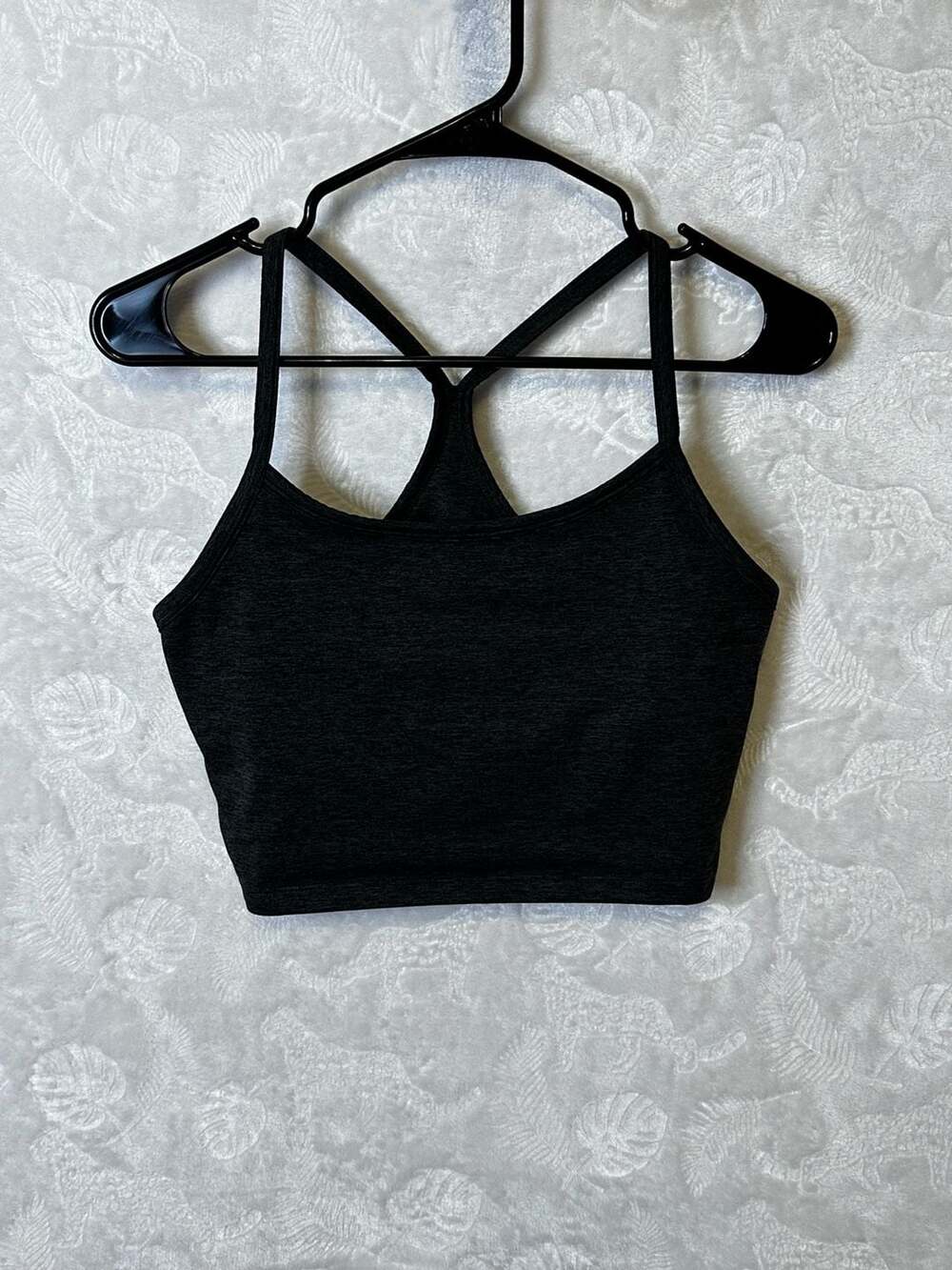Offline by Aerie The Hugger Crop Tank Top Black Size Large